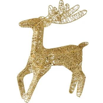 

Christmas Shimmering Powder Iron Deer Art Sculpture Animal Elk Statue Iron Craft Show Window Decorations For Home R3458
