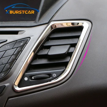 

2Pcs/Set Stainless Steel Interior Front Air Vent Protection Trim Stickers for Ford Fiesta 2009 - 2015 Accessories