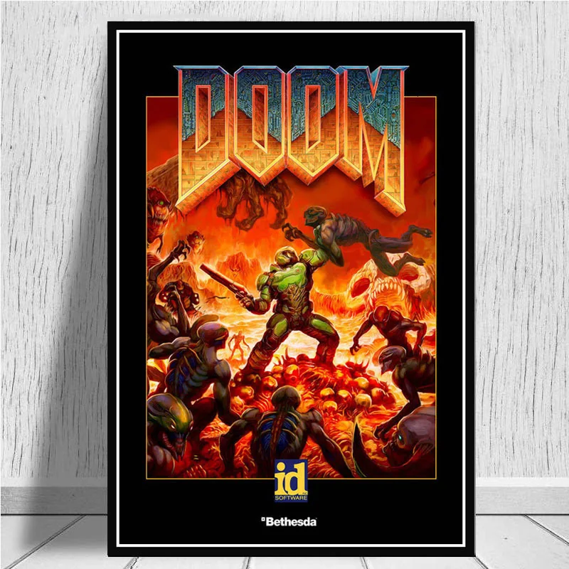 Постеры для классических видеоигр Halo The Ultimate Doom настенная Картина на холсте