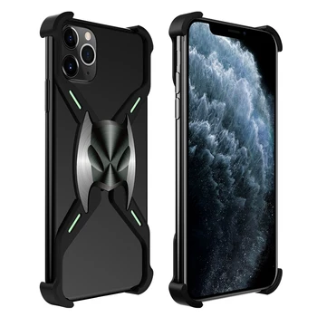

Magnetic Adsorption Metal Bumper Protective Cell Phone case for iPhone 11 Pro Max Xs Max XR X 8 Plus 7 Plus w/ Luminous Function