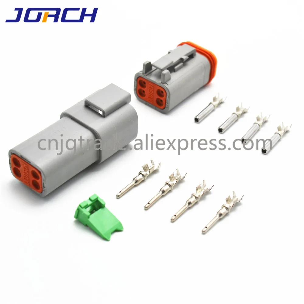 5 Sets 4pin Deutsch DT Waterproof Male Female Electrical Connector plug DT04-4P DT06-4S with terminals afbeelding
