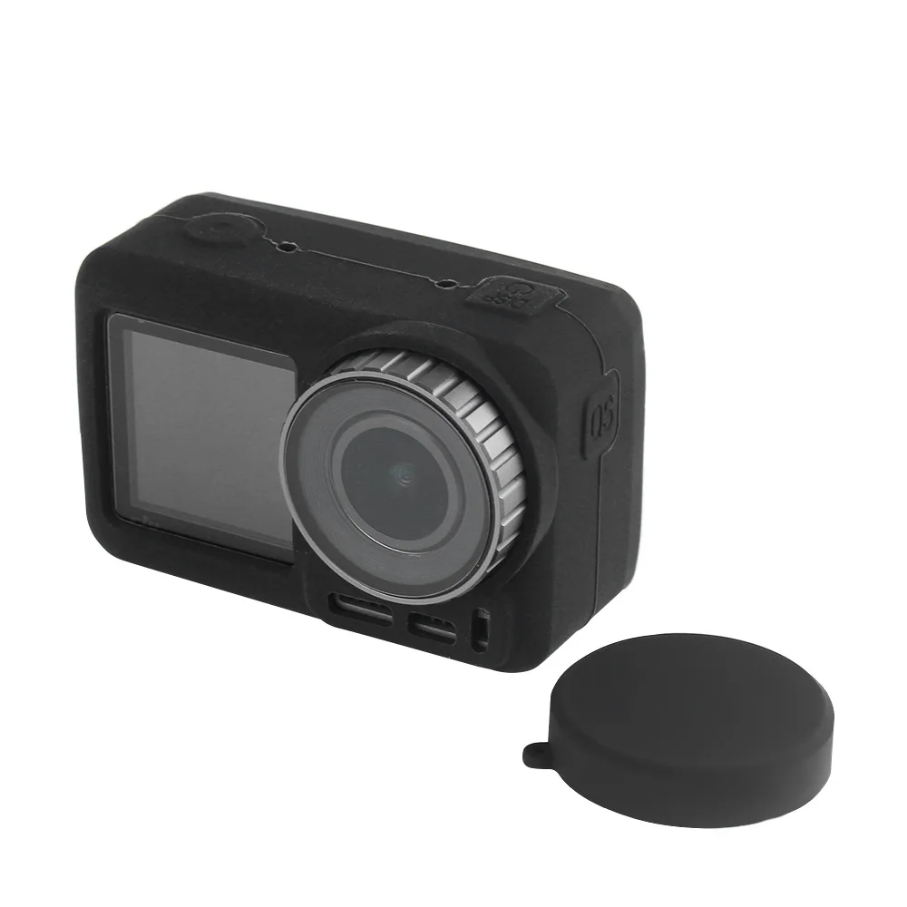 Силиконовый мягкий защитный чехол Корпус для DJI OSMO ACTION Gopro Hero 8 7 6 5 черный серебристый белый Экшн-камера