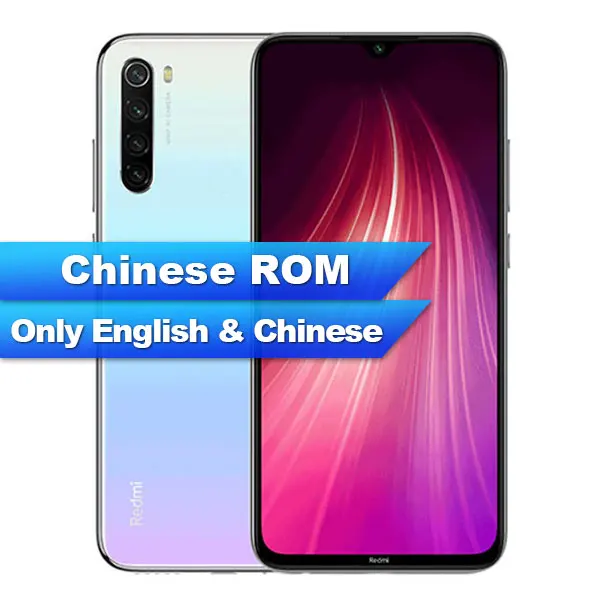 White Chinese ROM Xiaomi Redmi Note 8 с глобальной прошивкой, 4 ГБ, 64 ГБ, Смартфон Snapdragon 665, четыре ядра, 6,3 дюйма, 48мп, задняя камера, 4000 мАч, поддержка телефона - Цвет: White Chinese ROM
