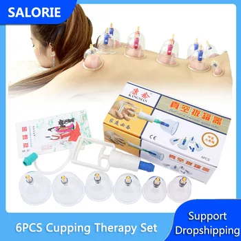 

6PCS Cupping Therapy Set Chinese Vacuum Suction Cup Body Massager Jar Massage Cups Back Massagers Sucker Anti Cellulite Tool