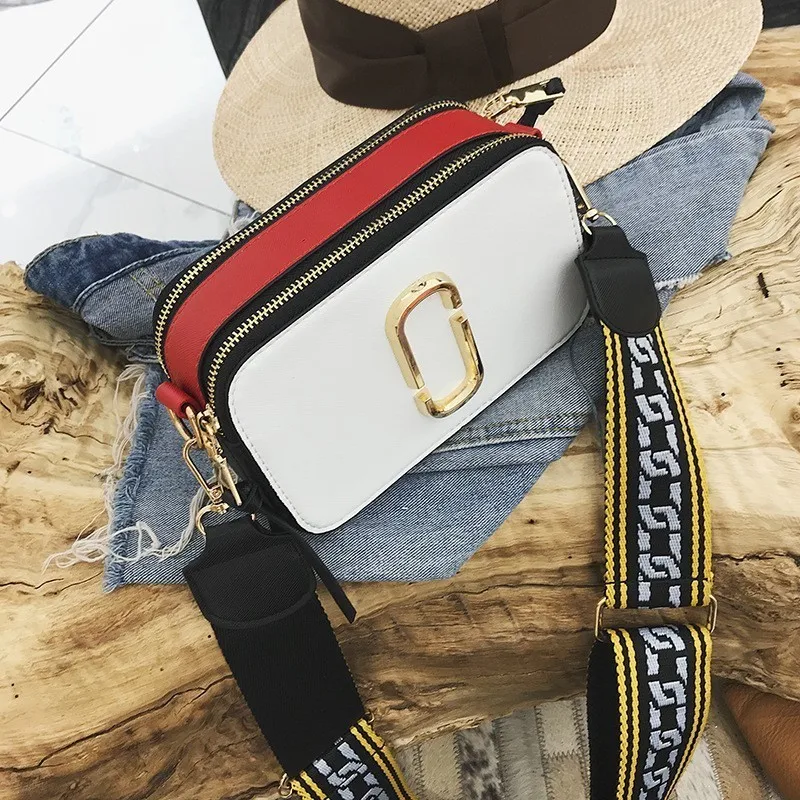 

2019 Fashion Wide Shoulder Straps Leather Luxury Handbags Women Shoulder Bags Designer Messenger Crossbody Bag For Small Flap