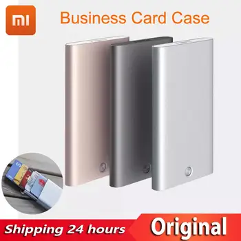 

Xiaomi MIIIW Card Case Automatic Pop Up Box Cover Card Holder Mijia Metal Wallet ID Portable Storage Bank Card Credit Card