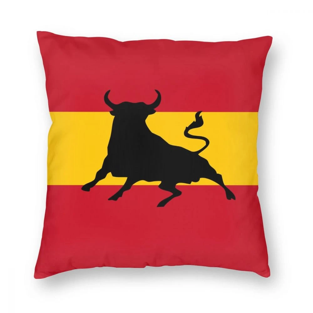 Spaanse Vlag Met Bull Sierkussen Polyester Kussens Voor Sofa Spanje Espana Awesome Kussensloop Home Decor|Kussensloop| - AliExpress