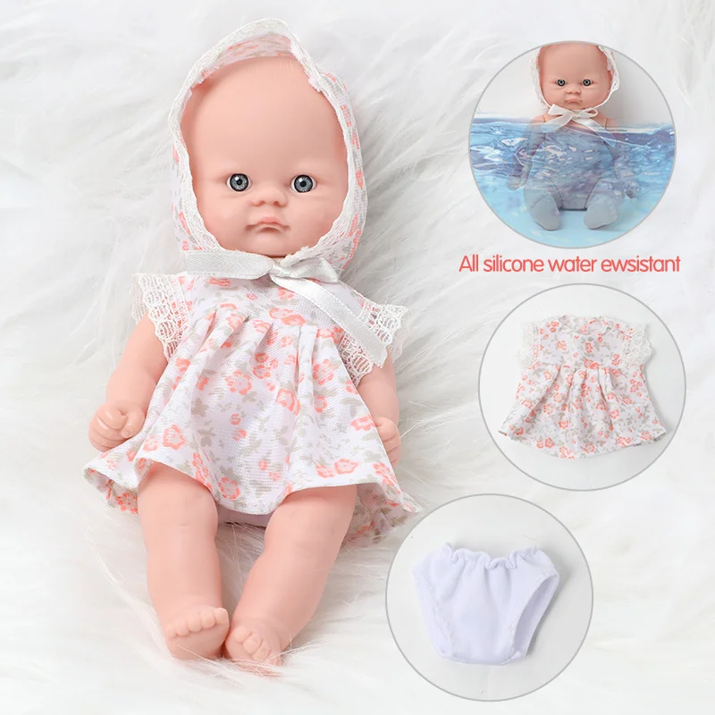20 5 см Кукла reborn baby Doll мягкий силикон длинные волосы 8 дюймов Реалистичная кукла