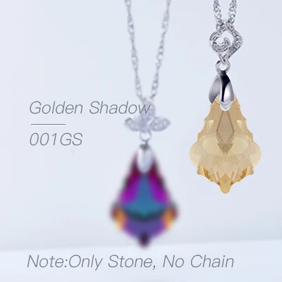 Golden Shadow 11x16 мм кленовые листья кулон хрустальные стразы сверкающие DIY ювелирные изделия ожерелье серьги изготовление Pointback K9 стекло кристалл украшения - Цвет: Golden Shadow
