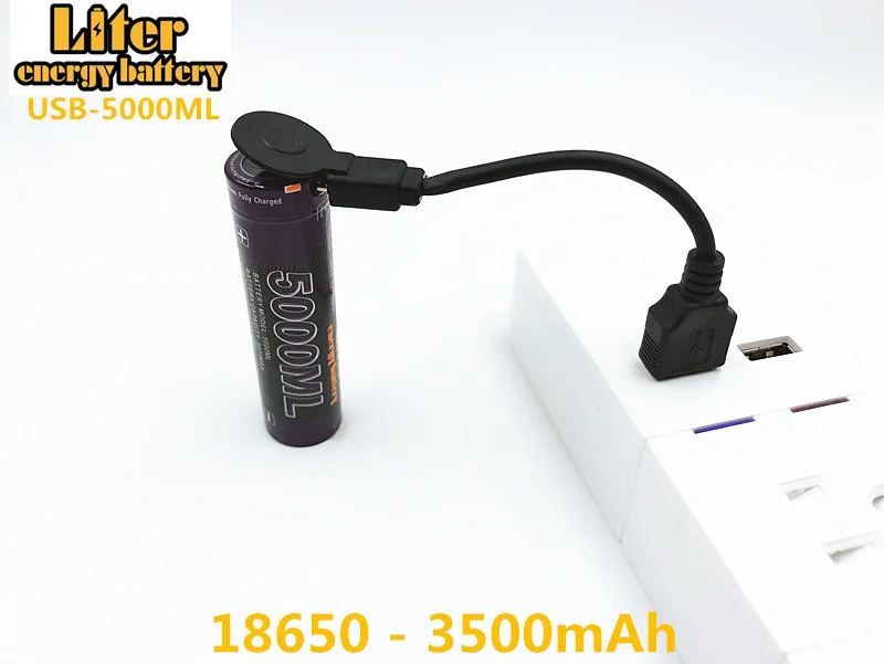 4 шт литровый аккумулятор энергии USB 5000 мл литий ионный Rechargebale 18650 3500mAh 3 7 V +