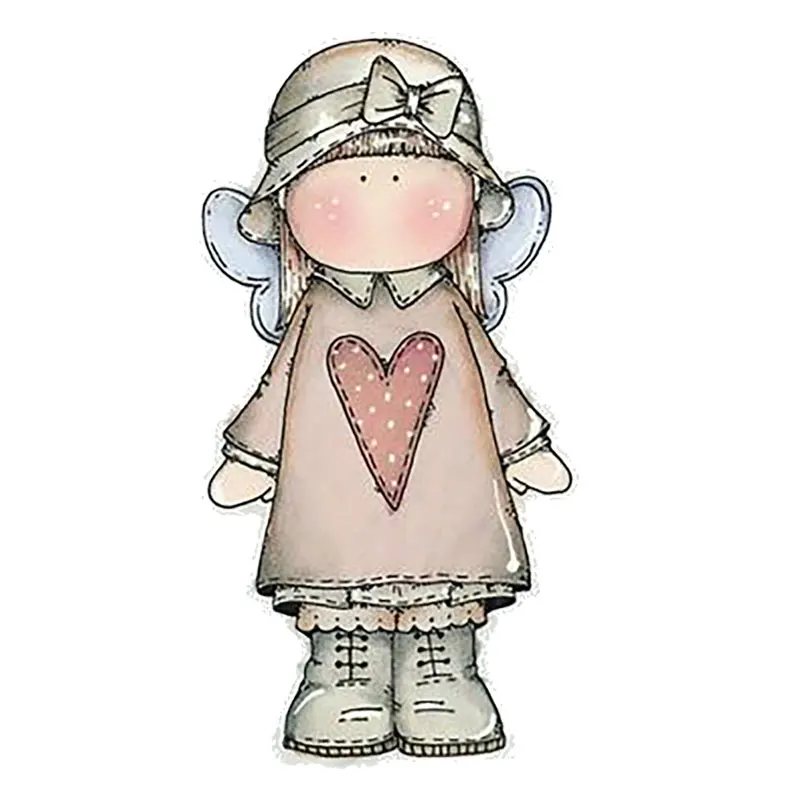 

metal cutting dies lovely heart doll girl stamps and dies embossing stencils for card making paper christmas decor accessories
