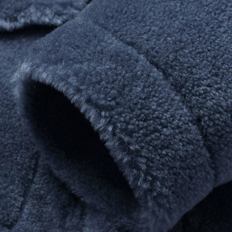 Пальто с натуральным мехом, зимняя куртка для мужчин, Овечья овчина, шерсть, пальто, Мужская одежда,, винтажная бейсбольная куртка Erkek mon LSY088193