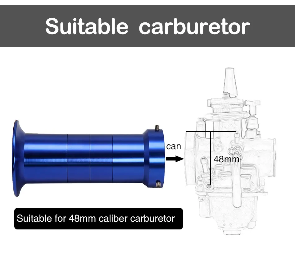 ZSDTRP 36 мм 38 мм 40 мм длинный воздушный фильтр чашка ветер чашка с рожком для 48 мм PE26 МОТОЦИКЛ КАРБЮРАТОР