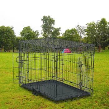 

Sturdy And Durable 30" Pet Kennel Cat Dog Folding Steel Crate Animal Playpen Wire Metal