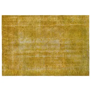 

Handmade Yellow Vintage Overdyed Turkish Area Rug 206x293 Cm-6'9''X9'7''