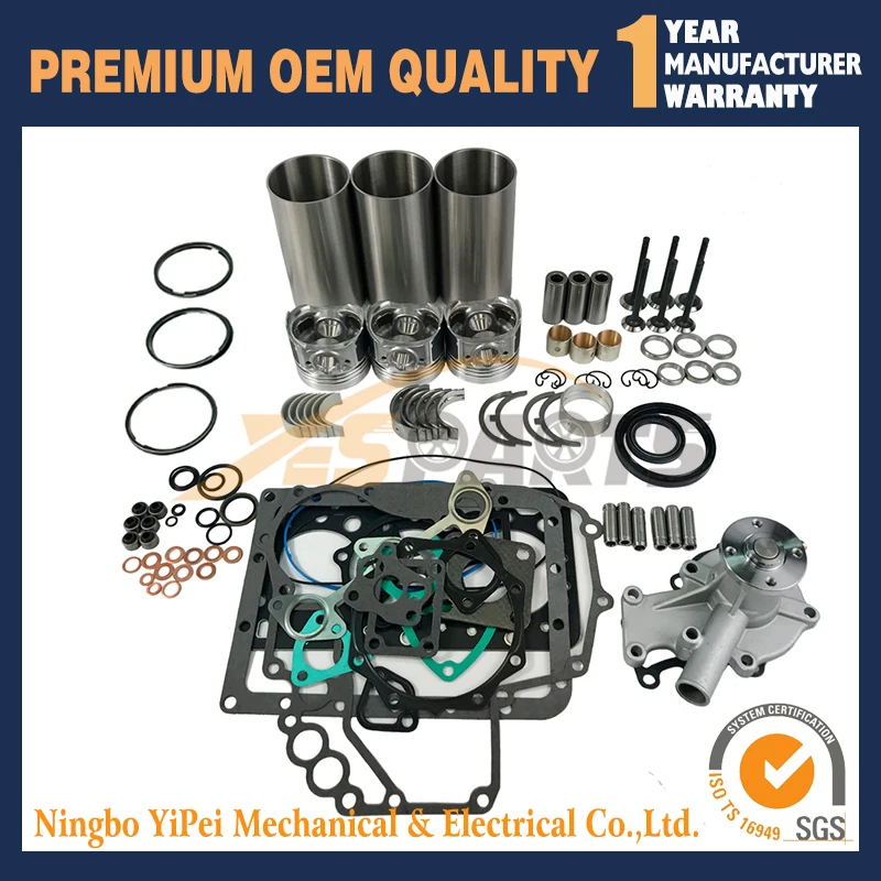 D722 D782 crankshaft main conrod bearing set for Kubota engine B1750 tractor