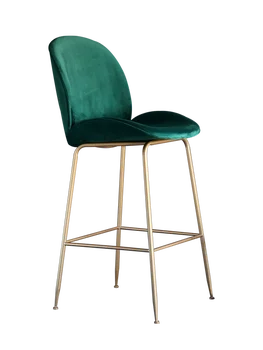 

Nordic Backrest Bar Chair Iron Bar Chair Leisure Home High Stools Simple Front Desk Chair Tea Shop Bar Stools