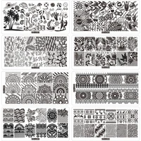 Leaf Nail Stamping Plate Lace Cat Butterfly Skull Line Image Nail Art Image Template Nail Art Plate Manicure Stencils Tools 2