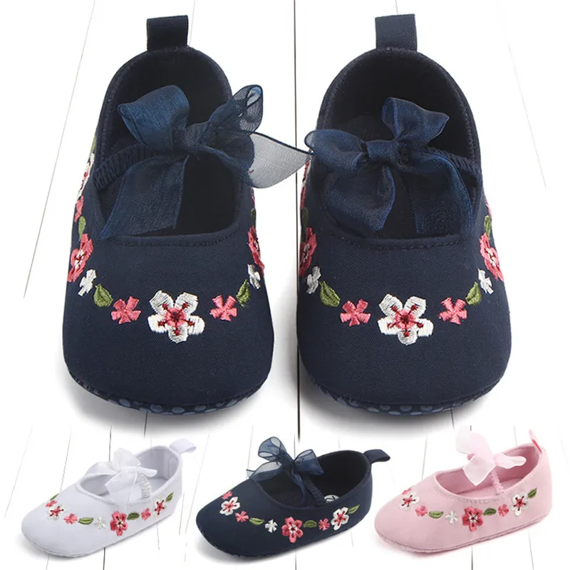 infant girl first walking shoes
