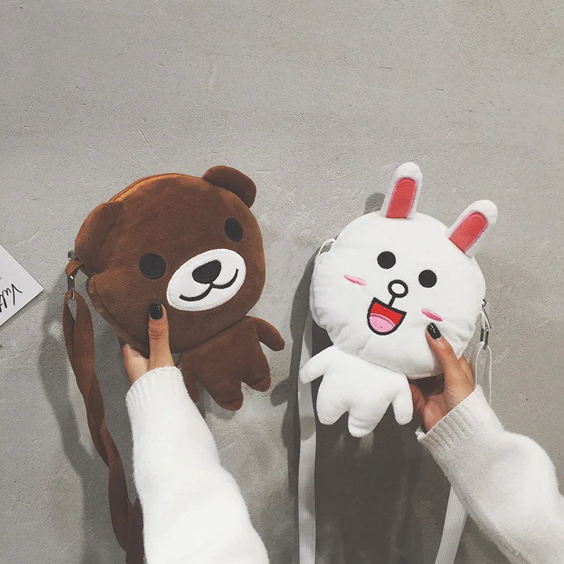 

INS Super Fire Bag Women's 2019 Autumn And Winter New Style Cute Cartoon Bear Shoulder Bag GIRL'S Versatile Shoulder Bag