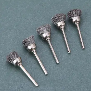 

10pcs Brass Steel Wire Wheel Brush Polishing Wheels Kit Set For Rotary Tools Use