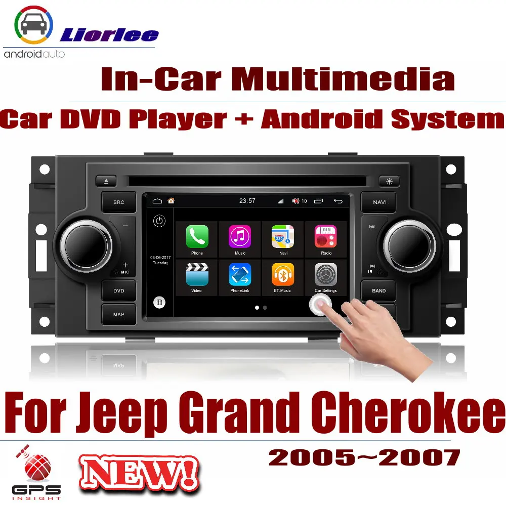 Car Radio Dvd Gps Player Navigation For Jeep Grand Cherokee 2005-2007  Android Hd Displayer System Audio Video Stereo In Dash - Car Multimedia  Player - AliExpress