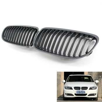 

Carbon Fiber Printed Style Car Front Grille Grill for BMW E90 E91 335i 328i 323i 3 Series 09-11 4 Door LCI Facelift Models ONLY