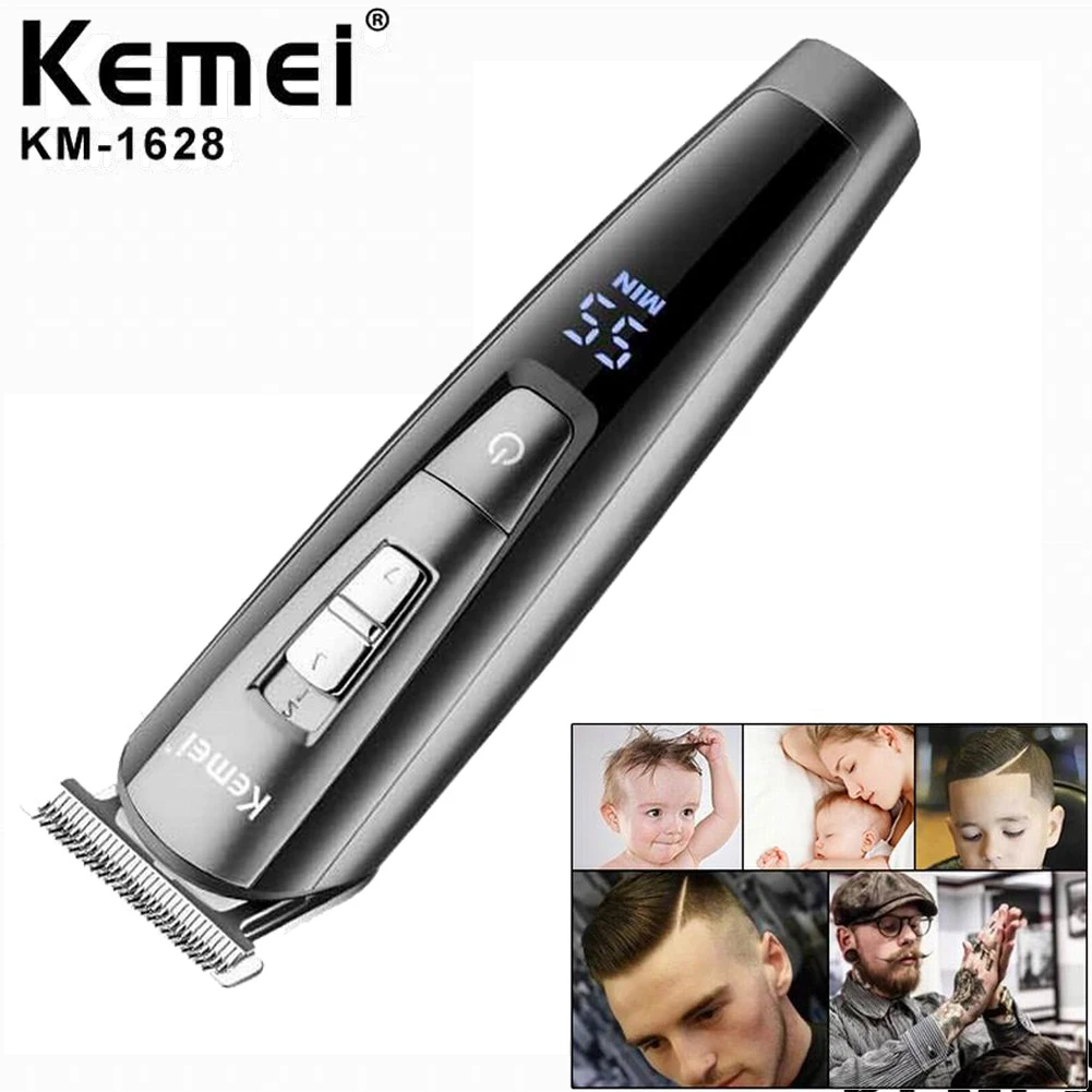 KEMEI KM 1628 профессиональный водонепроницаемый триммер для волос тример бороды Уход