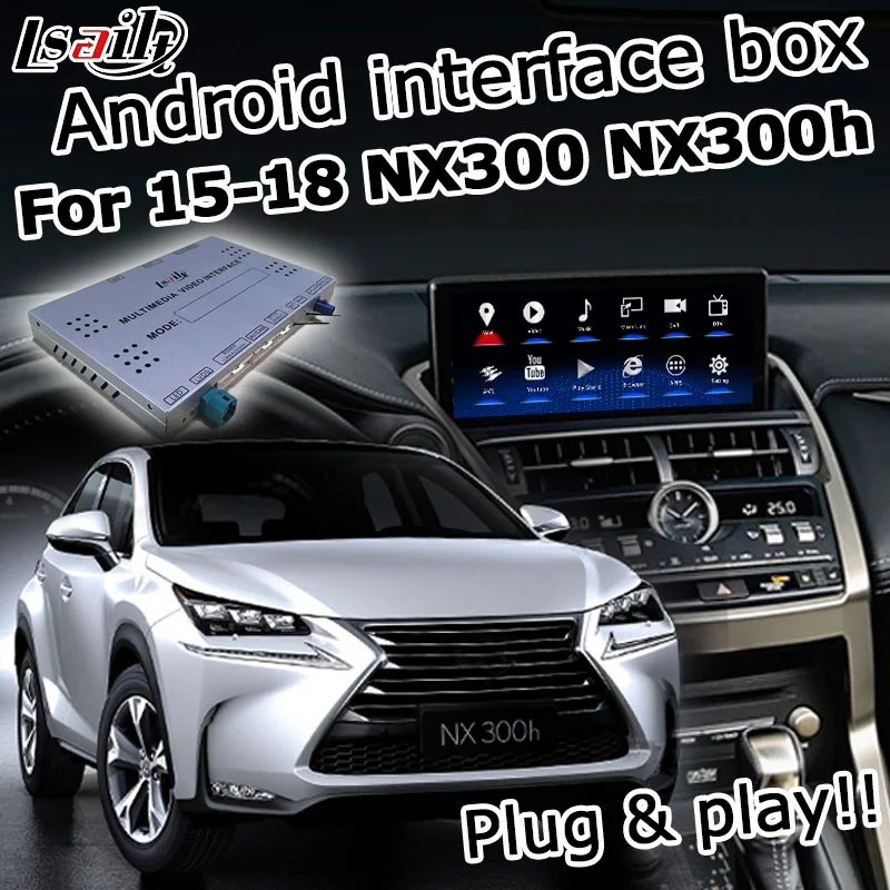 Android / carplay коробка интерфейса для Lexus NX200t NX300h NX300 NX 2015 2019 и т. Д. видео интерфейс GPS