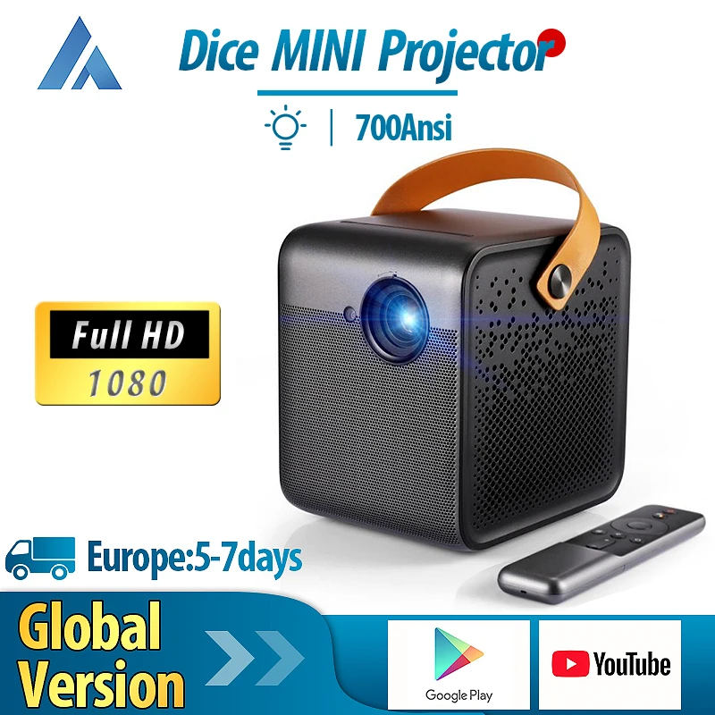 Fengmi Dice Projector xiaomi мини проектор android TV dlp для дома телефона домашний проэктор full hd
