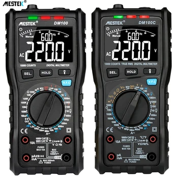 

MESTEK DM100 Digital Multimeter Tester Capacitance Fast Speed DC DC 10000 Counts multimetro digital profissional Anti-burn Alarm