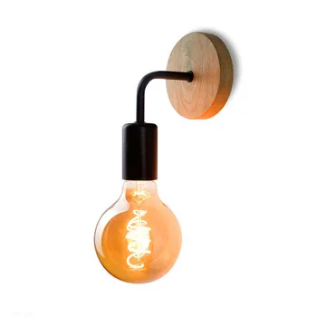 

Wood Industrial Loft Wall Lamp Vintage Retro Decor Wall Light Fixtures For Living Room Home Indoor Sconces Lighting Decorative