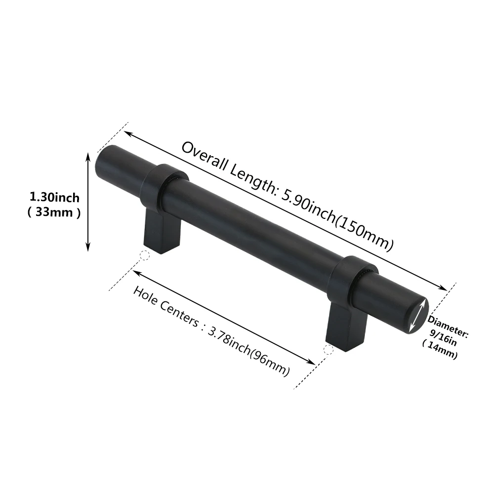 Hole Centers 96mm 1 упаковка черный цвет, для шкафов дверные ручки кухонные ручки для ящиков Современный Шкаф Тянет Оборудование ванная комната ручки для ящиков комодов ручки - Цвет: Hole Centers 96mm