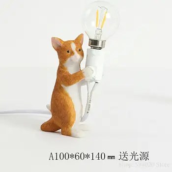 

Resin Cat Lamp Black White Table Lamp Home Deco Desk Lamp Study Beside Lamp Living Lamp Table Lights Bed Lamp Cat Desk Lights