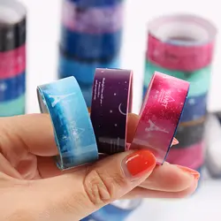 Звездное небо Васи рулон из ПВХ DIY Декор Скрапбукинг Маскировочные наклейки клейкая лента односторонняя лента 10 шт./партия