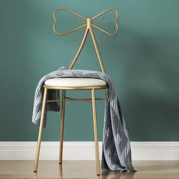 

Nordic Chair Light Luxury Creative Butterfly Chair Iron Art Makeup Chair Ins Wind Net Red Chair Small Back Bedroom Simple