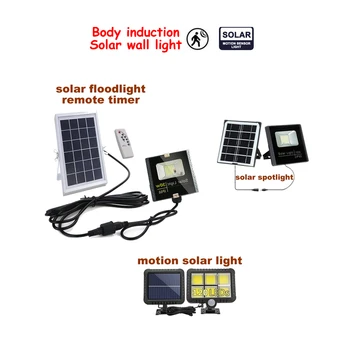 

120/100 LED Solar Powered Wall Light PIR Motion Sensor Street Outdoor IP65 Waterproof Pathway Garden Fence Lamp With 3Modes 54 L