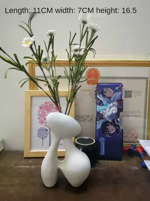 Ceramic Vase White Nordic Style Ceramic Vase Modern Minimalist Vase Vase for Home Decoration Decoracion Nordica Hogar