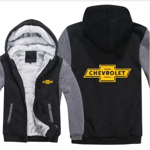 Chevrolet толстовки Мужская куртка зима высокое качество для мужчин повседневная шерстяная подкладка флис Chevrolet свитера с логотипами Толстовка - Цвет: 18