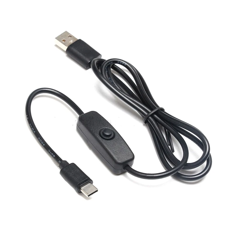 Адаптер питания USB Type-C, 5 В, 3 А, мА, зарядный кабель для Raspberry Pi 4 4B, вилка US / EU с переключателем