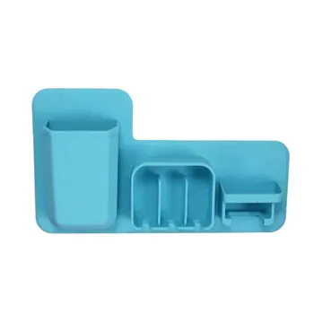 

Non-Slip Suction Cup Razor Storage Bathroom Organizer Toothbrush Holder Office Wall Mounted Toothpaste Rack Soft Silicone Shower
