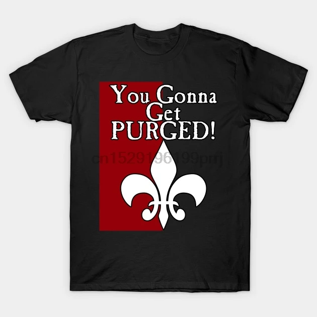 Футболка женская футболка мужская вы получите Purged Fleur De Lis | Мужская одежда