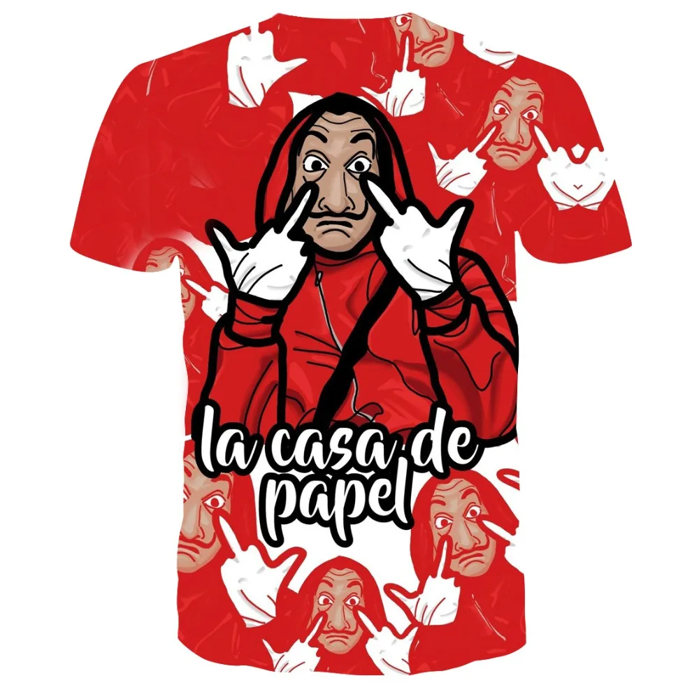 Футболка с рисунком из фильма Money Heist The House Of paper La Casa De Papel, Мужская забавная Берлинская футболка с 3D принтом, Мужская одежда, летние топы, футболки