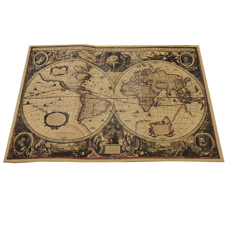  1 pcs English poster Vintage decoration Student school stylistic teaching geography atlas Science f - 4000217620086