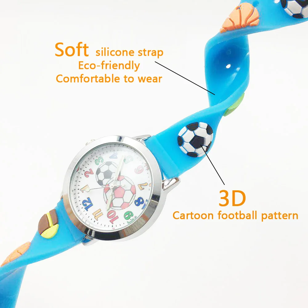 free drop shipping new 2020 hot fashion kids watches jelly silicone football watch girl students wristwatches (19)