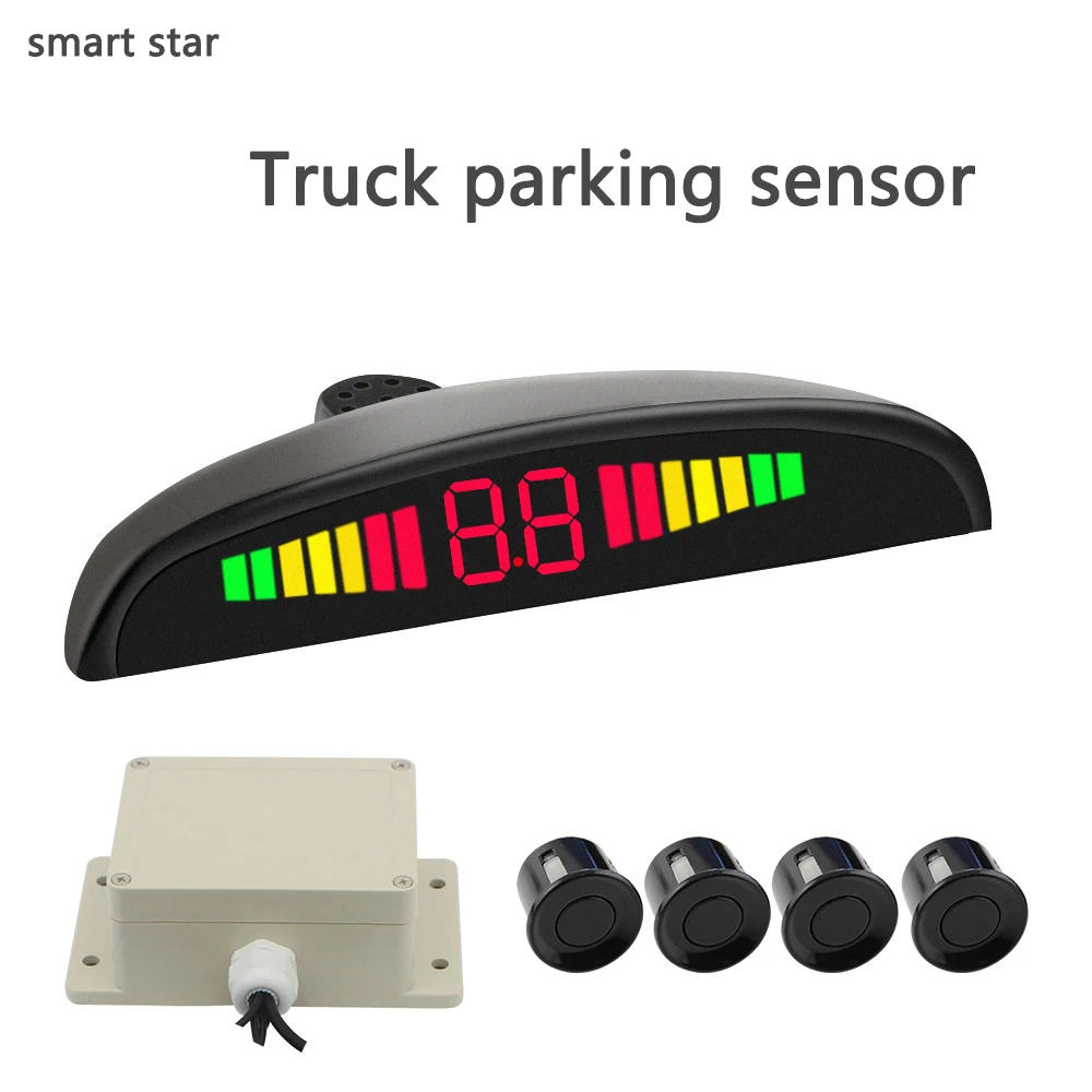 

Truck Auto Parktronic LED Parking Sensor with 4 Sensors Parking Sensor Parking Sensor Monitoring Detector Buzzer Warning