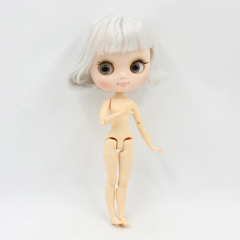 Обнаженная кукла Middie blyth 20 см матовое лицо макияж серые глаза мягкие волосы