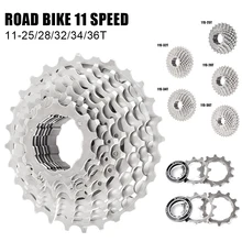 

Road Bike Cassette 11 Speed 11-25T/28T/32T/34T/36T Bicycle Flywheel Sprocket for Shimano 시마노 HG Hub Bike Accessories kcnc