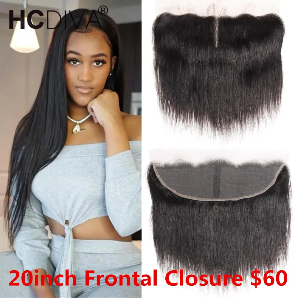 Transparent 13x4 Lace Frontal Closure Peruvian Straight Human Hair Lace Frontal Closure 4x4 Lace Closure T Part Remy Human Hair