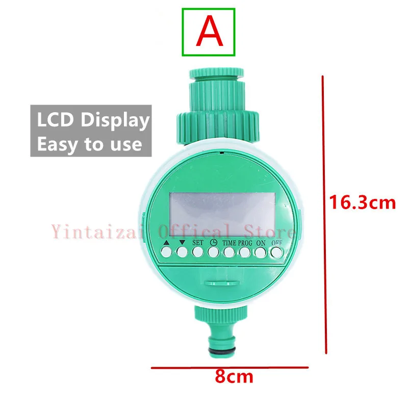 Automatic Garden Watering Timer With 4-Ways Distributor Electronic LCD Display Water Controller Watering Irrigation System